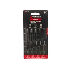Abracs 5pc Jigsaw Blade - 4.0mm Teeth For Fast Wood