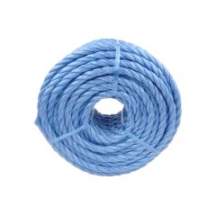 Blue Poly 3 Strand Rope (Coil) 30m 6mm Blue 3 strand