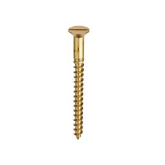 Brass Woodscrews Slotted Countersunk Head - 12g x 2" (5.5 x 50mm)