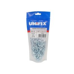 Mushroom Head Roofing Bolts and Nuts BZP - M6 x 60 (Bag of 80)