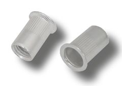M3 x 8.5 (1.5-2.5) Aluminium Csk Head Round Knurled Body Open Rivet Nuts