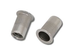 M10 x 24.0 (5.0-6.5) A2 St.Stl Csk Head Round Knurled Body Open Rivet Nuts
