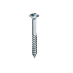 Anti-Vandal Woodscrews Slotted Raised Countersunk Clutch Head BZP - 8g x 1" (4.0 x 25mm)