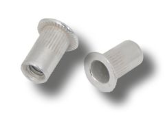 M3.0X9.0 (0.5-1.5) Aluminium Flat Head Round Knurled Body JRP Rivet Nuts