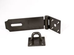 Heavy Hasp and Staple Epoxy Black - 254mm / 10"
