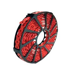 Round Perforated Fixing Bands Red - 12mm x 10M