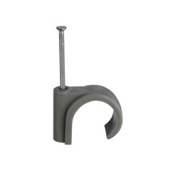 Grey Masonry Nail Pipe Clips - 19.0mm