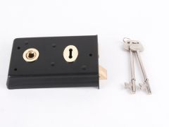 Narrow Style Rimlock Reverse BLK To Pass - 140mm x 76mm