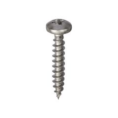 A2-304 St/St General Purpose Chippy Woodscrews Pozi Pan Head - 5.0 x 30mm