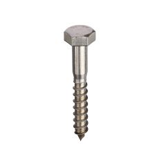 A2-304 St/St Coach Screws Hexagon Head DIN 571 - M6 x 40