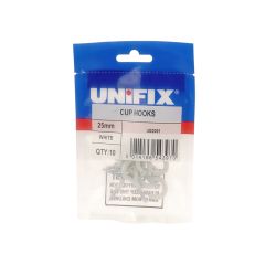 Cup Hooks White - 32mm (Bag of 8)