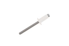 4.8 x 12mm Aluminium / Steel Dome Head RAL 9016 White JRP Rivets
