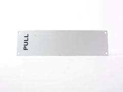 Aluminium Finger Plate - "Pull" (1 per Card) SAA 12"x3" - HQ1035/2