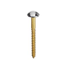 Brass Dome Top Mirror Screws Chrome Plated - 8 x 3/4"