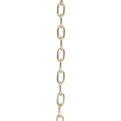 Steel Brass Plated Oval Link Chain (Reel)  TQAG017BS - BP 1/2" x 15  20m