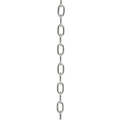 Steel Chrome Plated Oval Link Chain (Reel)  TQAG020CP - BC 5/8" x 13  10m