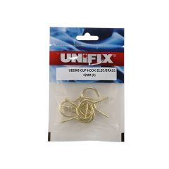 Cup Hooks Electro Brass - 32mm (Bag of 8)
