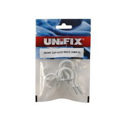 Cup Hooks White - 25mm (Bag of 10)
