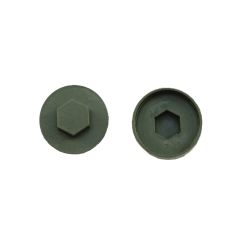 Olive Green (12B27) Coloured Cover Caps - 16mm