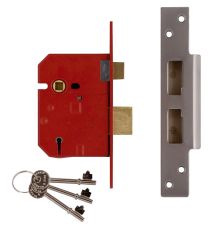 5 Lever Mortice Dead Lock BS3621 65mm SS.