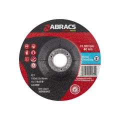 Abracs Proflex DPC Metal Grinding Disc - 100 x 6 x 16mm