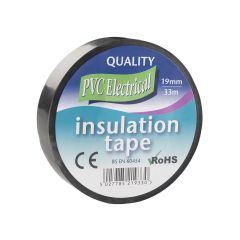 Black PVC Insulating Tape 19mm x 33M