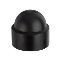 Black Plastic Cover Caps - M5. Suitable for Nuts or Bolts.