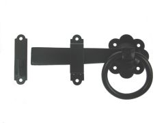 1136 Ring Gate Latch Epoxy Black - 127mm / 5"