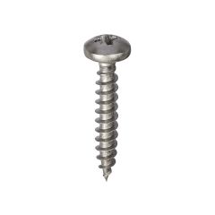 A2 - 304 St/St General Purpose Chippy Woodscrews Pozi Pan Head - 4.0 x 40mm