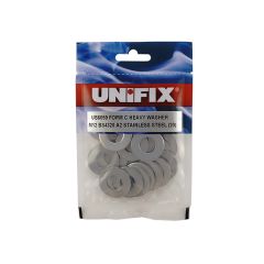 A2 - 304 St/St Form C Washers BS 4320C - M6 (6.4) (Bag of 20)