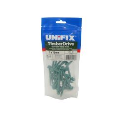 Timberdrive Screws Green Organic Coating CE - 7mm x 75mm - Bag of 25