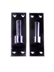 140 Hook On Plates Pair Epoxy Black - 12mm / 1/2"