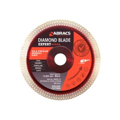 Abracs Tile and Porcelain Cutting Diamond Blade - 115 x 1.2 x 22.2mm