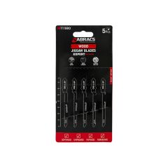 Abracs 5pc Jigsaw Blade - 2.0mm Teeth For Standard Wood