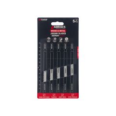 Abracs 5pc Jigsaw Blade - 2-4.5mm Teeth For Wood or Metal
