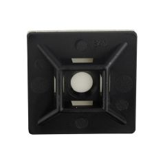 Black Adhesive Bases - 20 x 20mm. For Use With Cable Ties