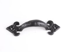 Black Antique Fleur de Lys  Pull Handle EXB 125mm   / 5" - KX962