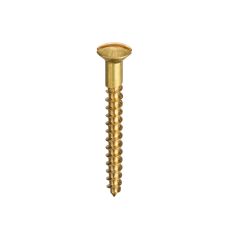 Brass Woodscrews Slotted Raised Countersunk Head - 8g x 1.1/2" (4.0 x 40mm)