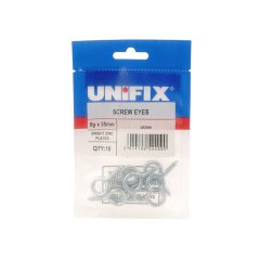 Screw Eyes BZP - 18g x 75mm (Bag of 3)