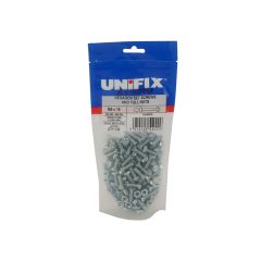 Grade 8.8 Hex Setscrews DIN 933 & Class 8 Full Nuts DIN 934 BZP - M8 x 25 (Bag of 55)