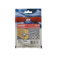 Ankerbolts Hexagon Flange Head BZP - 6/8 x 100mm (Bag of 4)