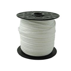 Braided Poly Rope (Reel)  TQMFB4WE - 50m 4mm White
